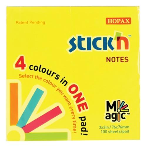 Hopax Sticky Notes Neon Assorted 76 x 76mm CX201680