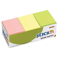 Hopax Sticky Notes Neon Assorted Colours 38 x 50mm x 12's CX200906