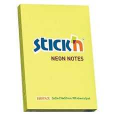 Hopax Sticky Notes Neon Lemon 76 x 51mm (21132) CX200907