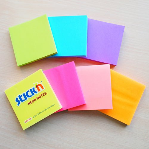 Hopax Sticky Notes Hopax Sticky Notes Neon Orange 76 x 76mm | Desktop Essentials ...