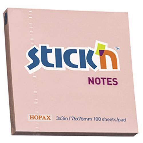 Hopax Sticky Notes Pastel Pink 76 x 76mm (21148) CX201684