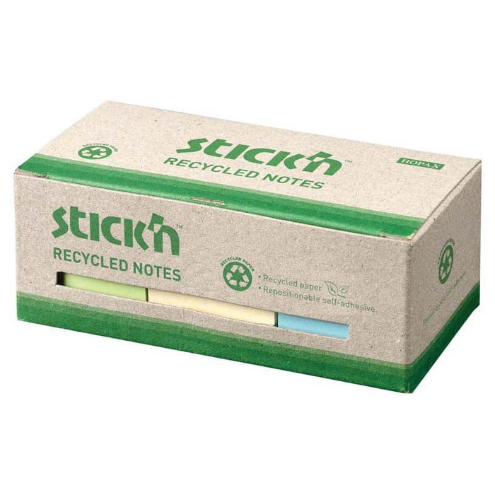 Hopax Sticky Notes Recycled Paper 38 x 50mm x 12's CX200887