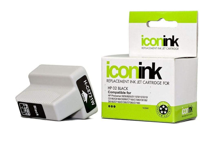 HP 02 / HP02 Black Compatible Ink Cartridge FPIHP02B