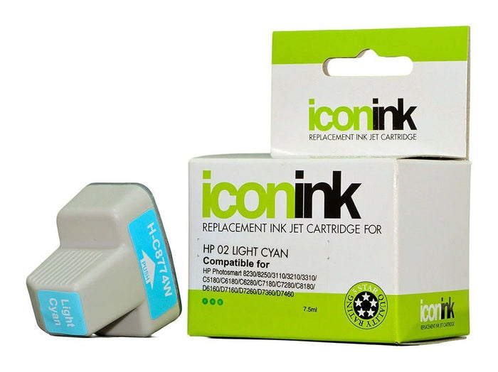 HP 02 / HP02 Light Cyan Compatible Ink Cartridge FPIHP02LC