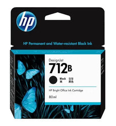 HP 712 / 712B Black Genuine Ink, 80ml (3ED29A) DSHI712BN