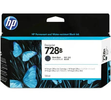 HP 728 / 728B Matte Black Genuine Ink Cartridge, 130ml (3WX26A) DSHI728MBL