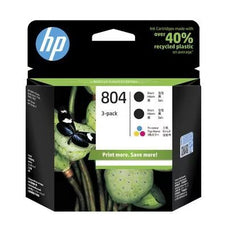 HP 804 Value Pack Genuine Ink Cartridge, 2 x Black, 1 x Colour DSHI804VP3