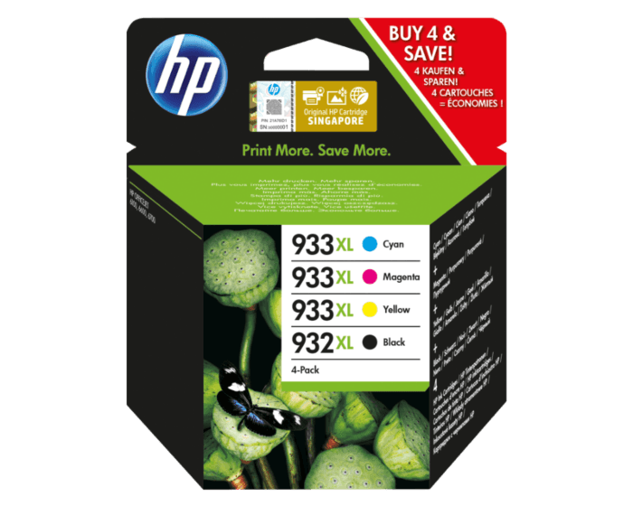 HP 932XL + HP 933XL / HP932+933 Value Pack Original Cartridge DSHI932XLVP