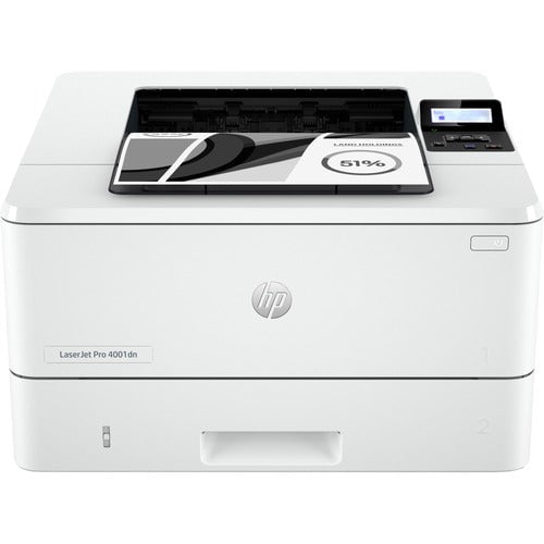 HP LaserJet Pro 4001 4001dn Desktop Laser Printer - Monochrome - 63 ppm Mono - 4800 x 600 dpi Print - Automatic Duplex Print - 350 Sheets Input - Ethernet - HP Smart App, Apple AirPrint, Mopria - 80000 Pages Duty Cycle - Plain Paper Print - Gigabit Ethern IM5751168