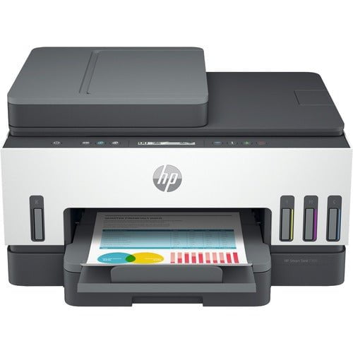 HP Smart Tank 7305 Wireless Inkjet Multifunction Printer - Colour - Copier/Printer/Scanner - 23 ppm Mono/22 ppm Color Print - 4800 x 1200 dpi Print - Automatic Duplex Print - Up to 5000 Pages Monthly - 250 sheets Input - Colour Scanner - 1200 dpi Optical IM5265031