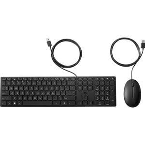 HP Wired Desktop 320MK Mouse And Keyboard - USB Cable - USB Cable Mouse - Optical - Compatible with Windows IM5035290
