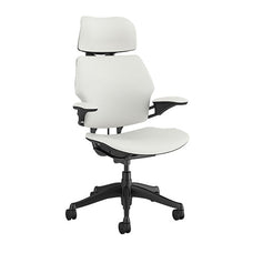 Humanscale Freedom Ergonomic Chair with Arms and Headrest, Lotus White SKCCHUF21MGK128