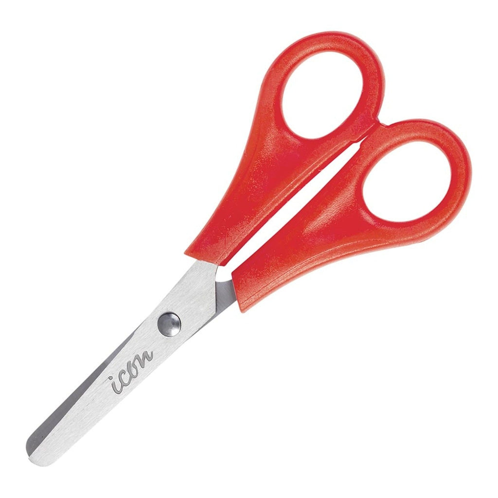 Icon 5 Inch Kids Scissors Red Handle | Desktop Essentials — Discount Office