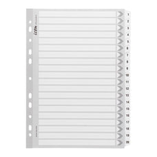 Icon A4 Cardboard Indices with Reinforced Tabs 1-20 - White FPIF626