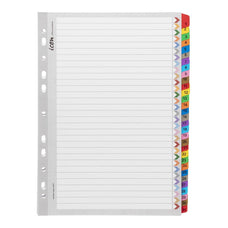 Icon A4 Cardboard Indices with Reinforced Tabs 1-31 - Coloured FPIF637