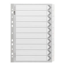 Icon A4 Cardboard Indices with Reinforced Tabs, 10 Tabs, White FPIF621