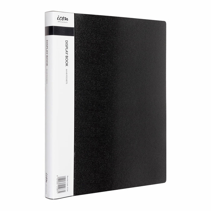 Icon A4 Display Book 40 Pocket Black FPIF330