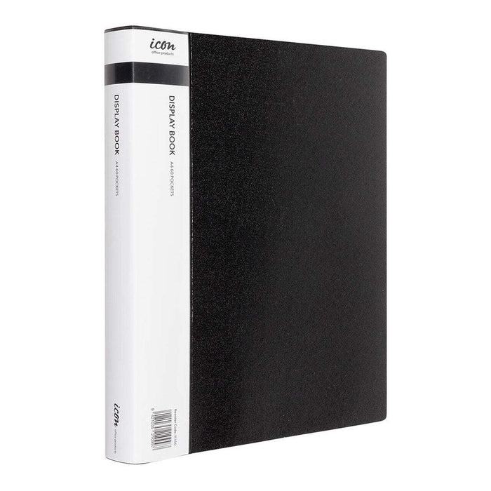 Icon A4 Display Book 60 Pocket Black FPIF350