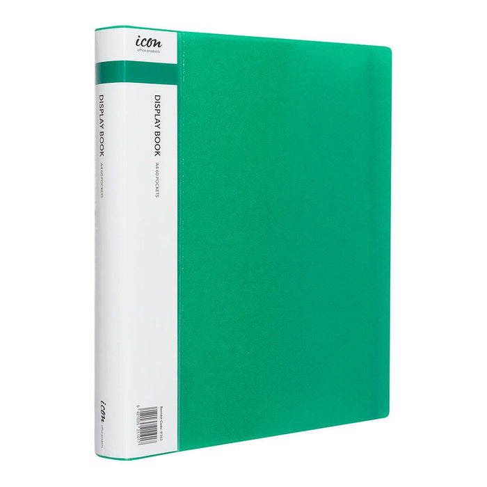 Icon A4 Display Book 60 Pocket Green FPIF352