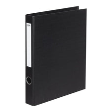 Icon A4 Linen-Look Ring Binder 2/26mm - Black FPIF240