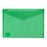 Icon A4 Polypropylene Document Wallet, Button Closure, Green FPIF462