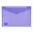 Icon A4 Polypropylene Document Wallet, Button Closure, Purple FPIF465