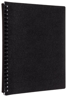 Icon A4 Refillable Display Book 20 Pocket Black FPIF370