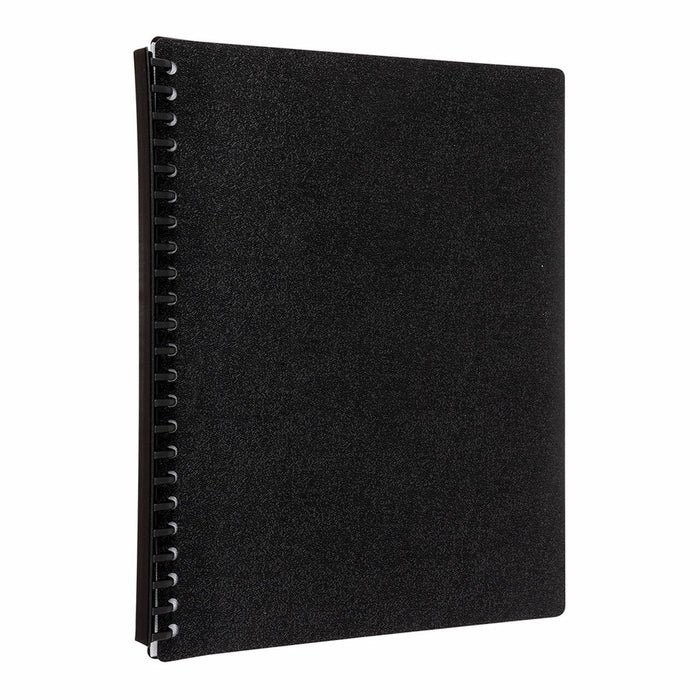 Icon A4 Refillable Display Book 20 Pocket Black FPIF370