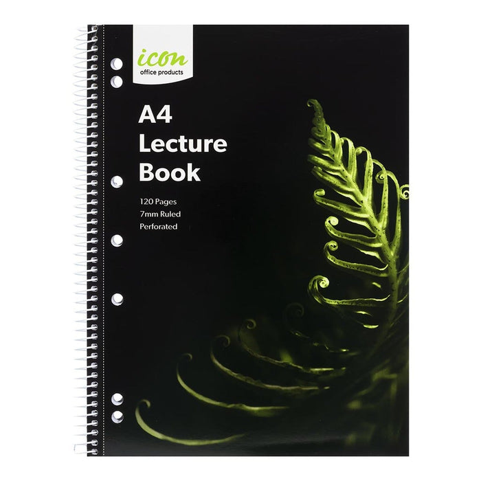 Icon A4 Spiral Bound Lecture Notebook Soft cover 120 pages x 3's pack FPISNBSC005