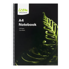 Icon A4 Spiral Bound Soft cover Notebook 120 pages x 3's pack FPISNBSC001