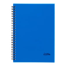 Icon A5 Polypropylene Blue Cover Spiral Bound Notebook 200 Pages x 3's Pack FPISNBPP002