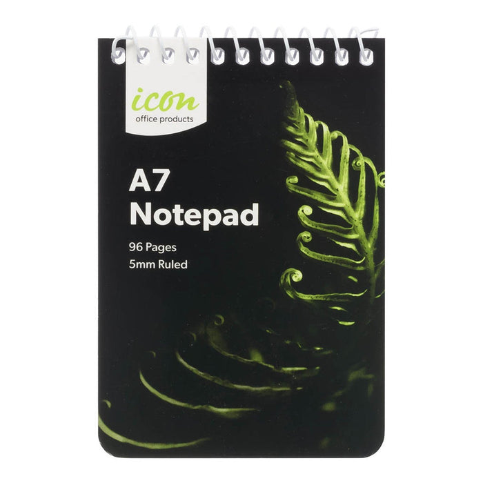 Icon A7 Soft Cover Spiral Bound Notepad 96 pages x 12's pack FPISNPSC004