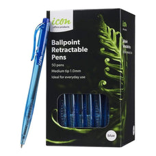 Icon Ballpoint Pen Blue x 50's pack FPIBPRBLUE50