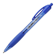 Icon Ballpoint Retractable Pen with Grip Medium Tip Blue Pens x 10's pack FPIBPRGBLUE
