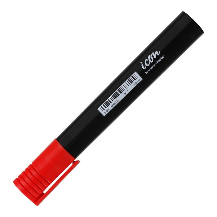 Icon Bullet Tip Permanent Marker Red x 12's pack FPIPMRED