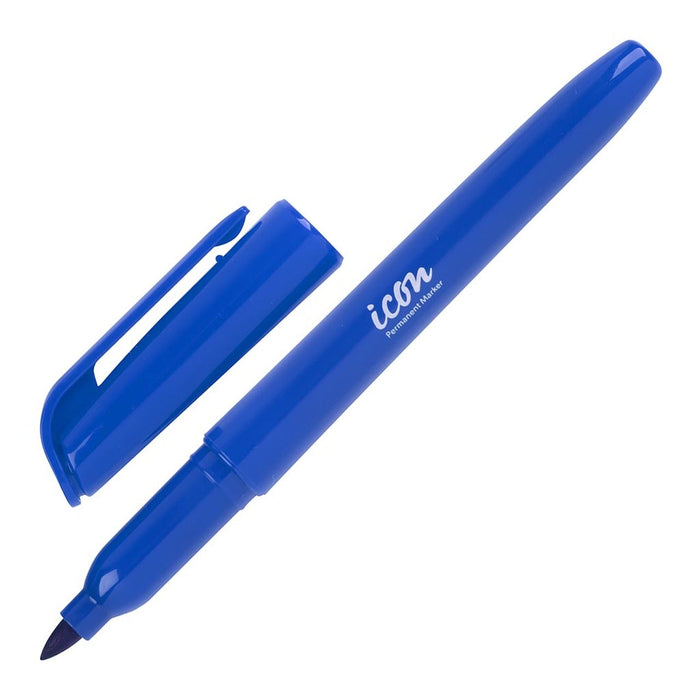 Icon Fine Tip Permanent Marker Blue x 12's pack FPIPMFBLUE