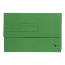 Icon Foolscap Document Wallet Green FPIF442