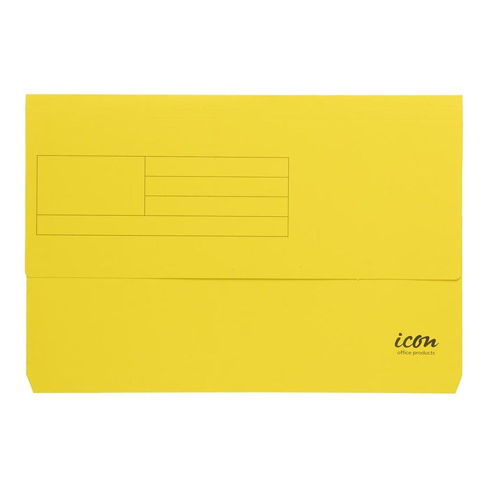 Icon Foolscap Document Wallet Yellow FPIF443