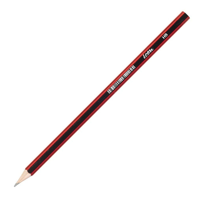 Icon HB Pencil Hexagonal Red & Black x 144 pieces FPIHBPRED144