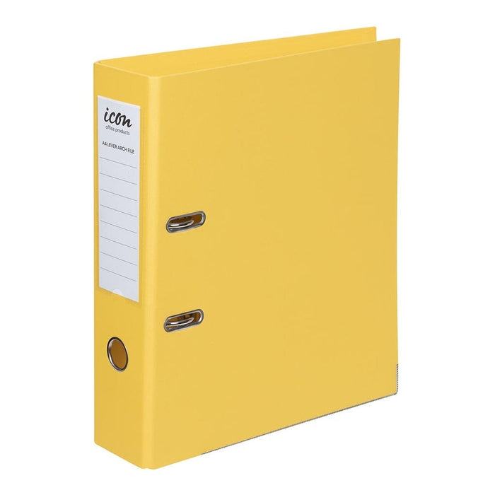 Icon Lever Arch File A4 Linen Yellow FPIF209