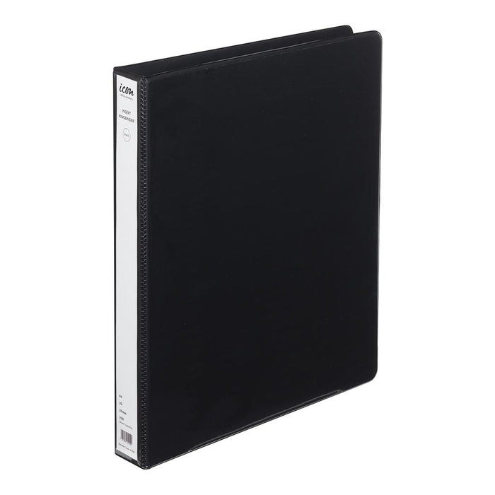Icon Overlay Insert Cover A4 Ring Binder 2/26 - Black FPIF280