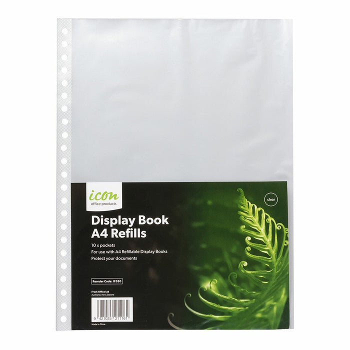 Icon Refill Pockets for Refillable Display Book, Pack of 10 FPIF380