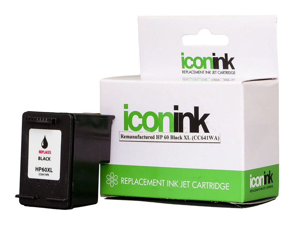 Icon Remanufactured HP 60 Black XL Ink Cartridge (CC641WA) | HP Ink ...