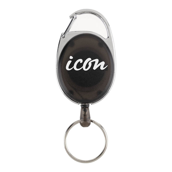 Icon Retractable Snap Lock Key and ID Card Holder - Charcoal x pack of 50 FPIKHCHR