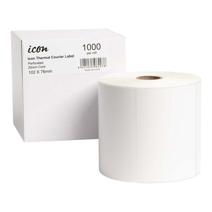 Icon Thermal 102 x 76mm Courier Label Perforated - 1000 Labels FPITCL003