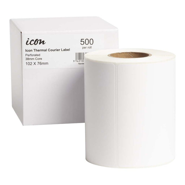 Icon Thermal 102 x 76mm Courier Label Perforated - 500 Labels FPITCL002