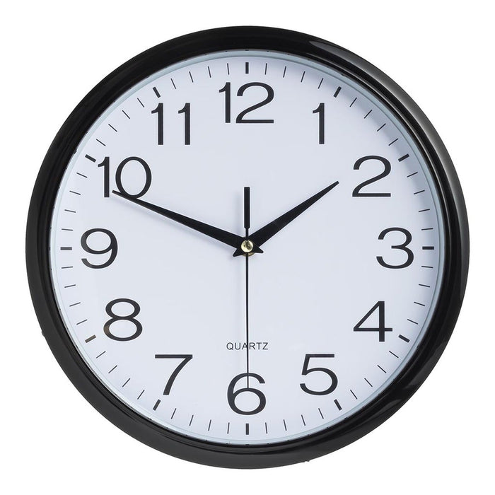 Italplast Wall Clock, 30cm, Black/White FPI391B