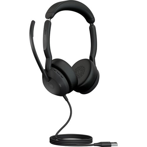 Jabra Evolve2 50 Headset - Stereo - USB Type A - Wired/Wireless - Bluetooth - 3000 cm - 20 Hz - 20 kHz - On-ear - Binaural - Supra-aural - 170 cm Cable - MEMS Technology, Noise Cancelling Microphone - Noise Canceling IM5700570