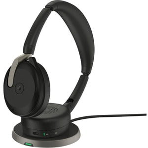 Jabra Evolve2 65 Flex Headset, USB-A, Stereo, Wireless, Bluetooth, Binaural, Supra-aural, MEMS, Noise Cancelling Microphone IM5735585