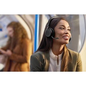 Jabra Evolve2 75 Headset - Stereo - USB Type C - Wireless - Bluetooth - 3000 cm - 20 Hz - 20 kHz - On-ear - Binaural - Ear-cup - MEMS Technology Microphone - Noise Canceling - Black IM5320756